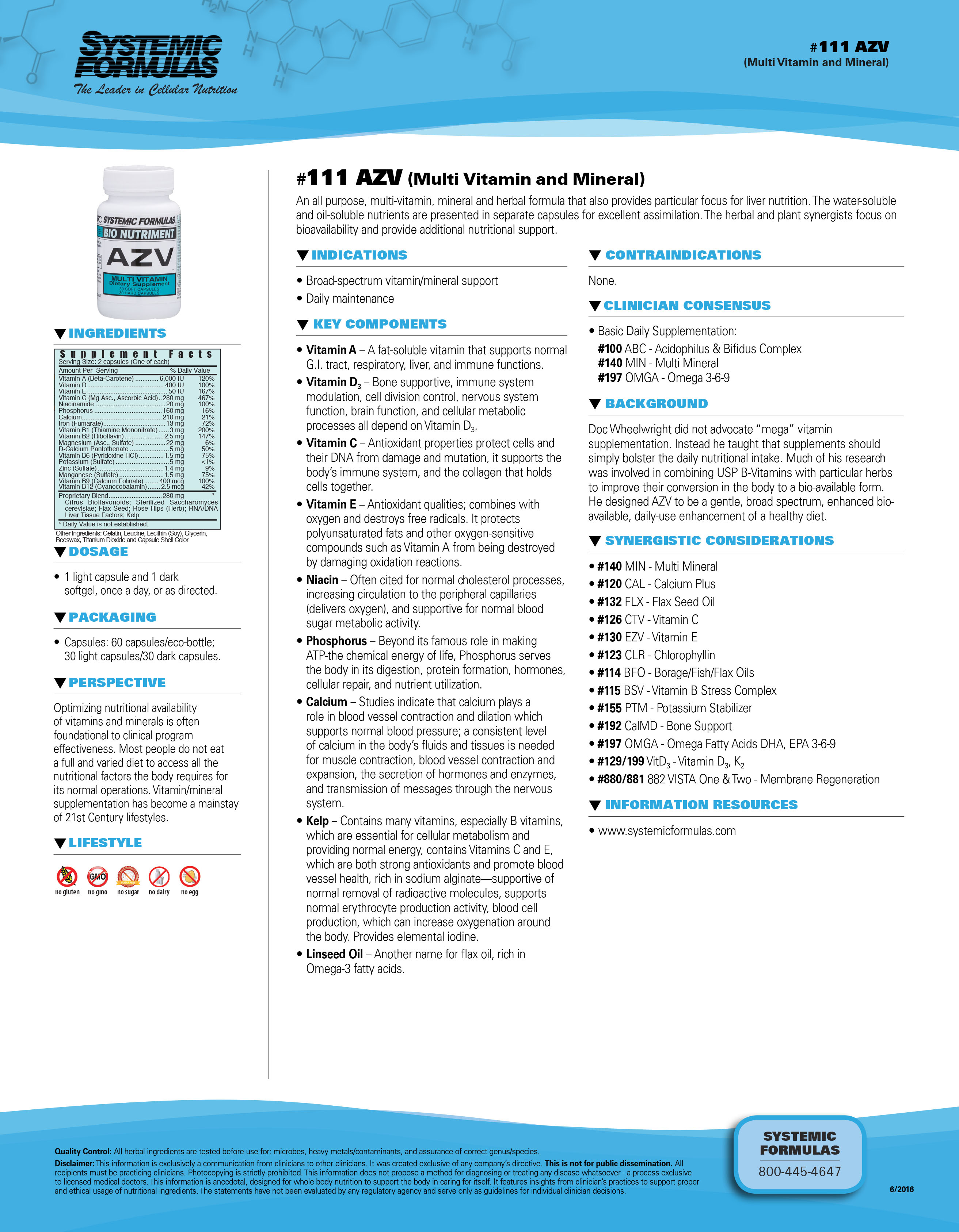 #111 AZV (Multi Vitamin and Mineral)