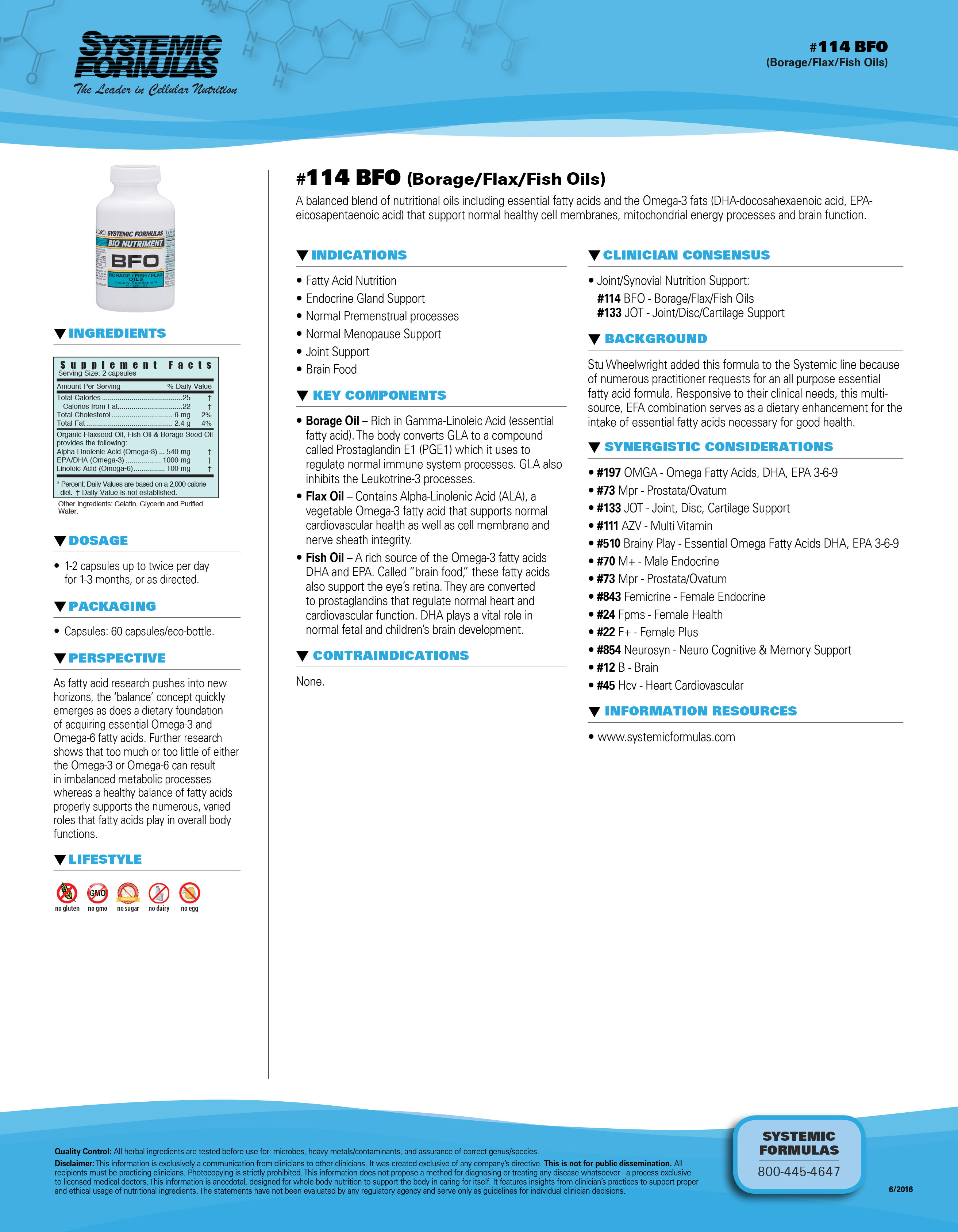 #114 BFO (Borage/Flax/Fish Oils)