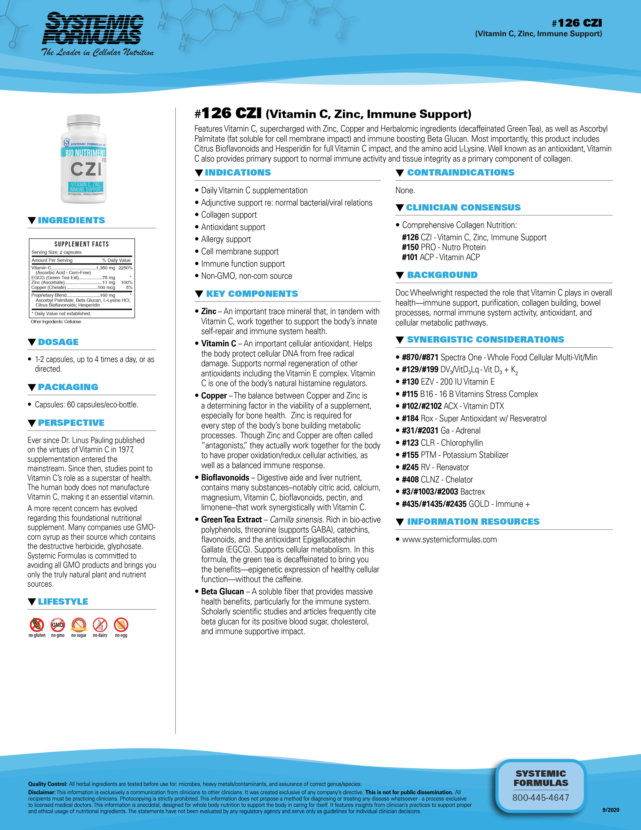 #126 CZI (Vitamin C, Zinc, Immune Support)