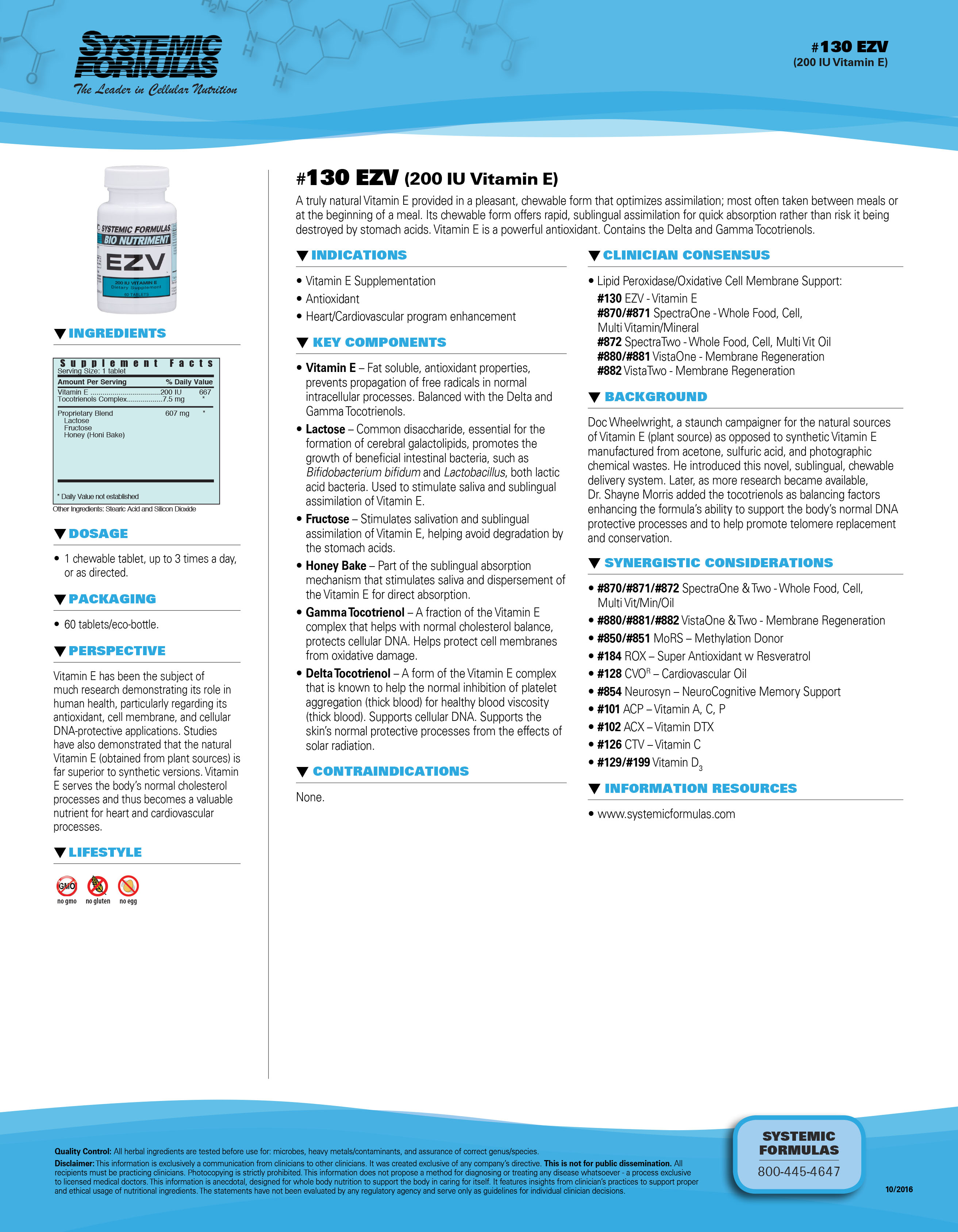 #130 EZV (200 IU Vitamin E)