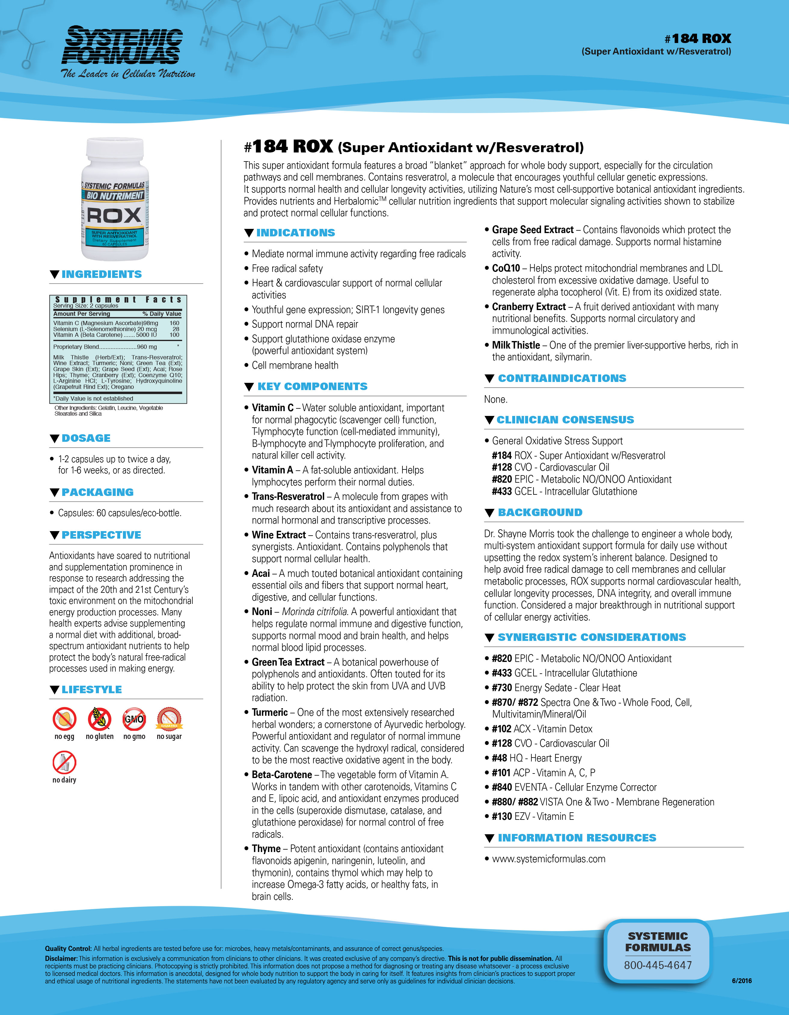 #180 ROX (Super Antioxidant w/Resveratrol)