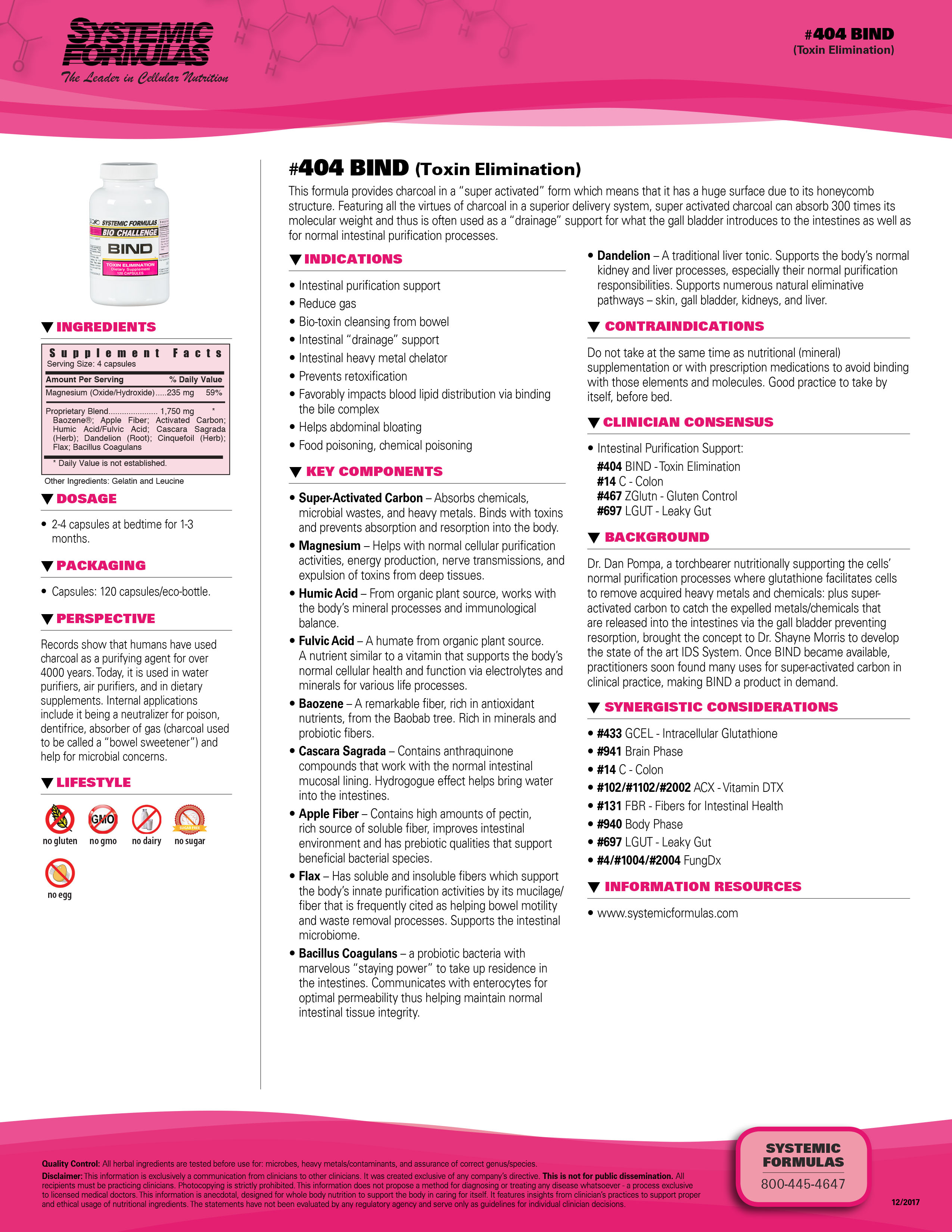 #404 BIND (Toxin Elimination)