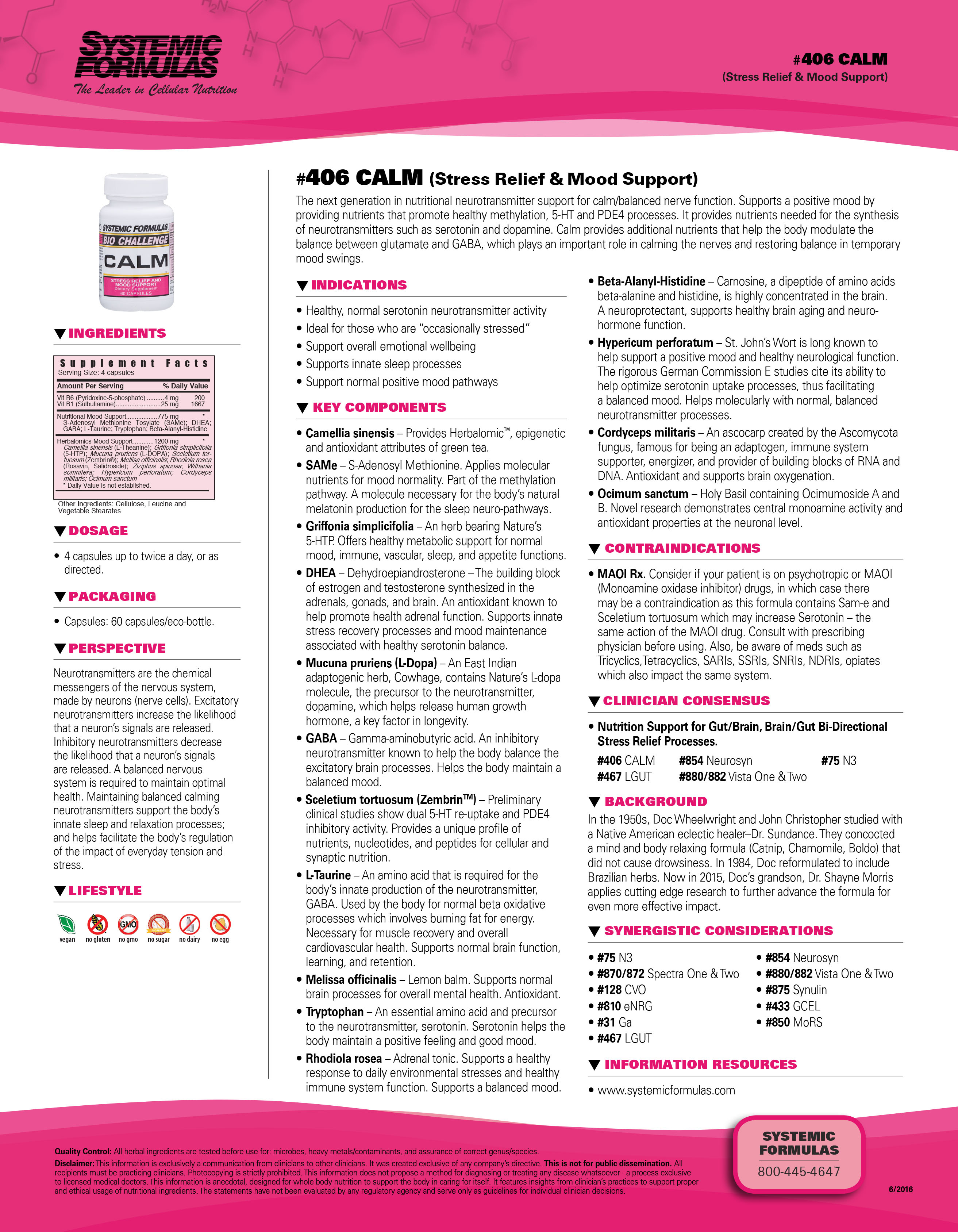 #406 CALM (Stress Relief & Mood Support)