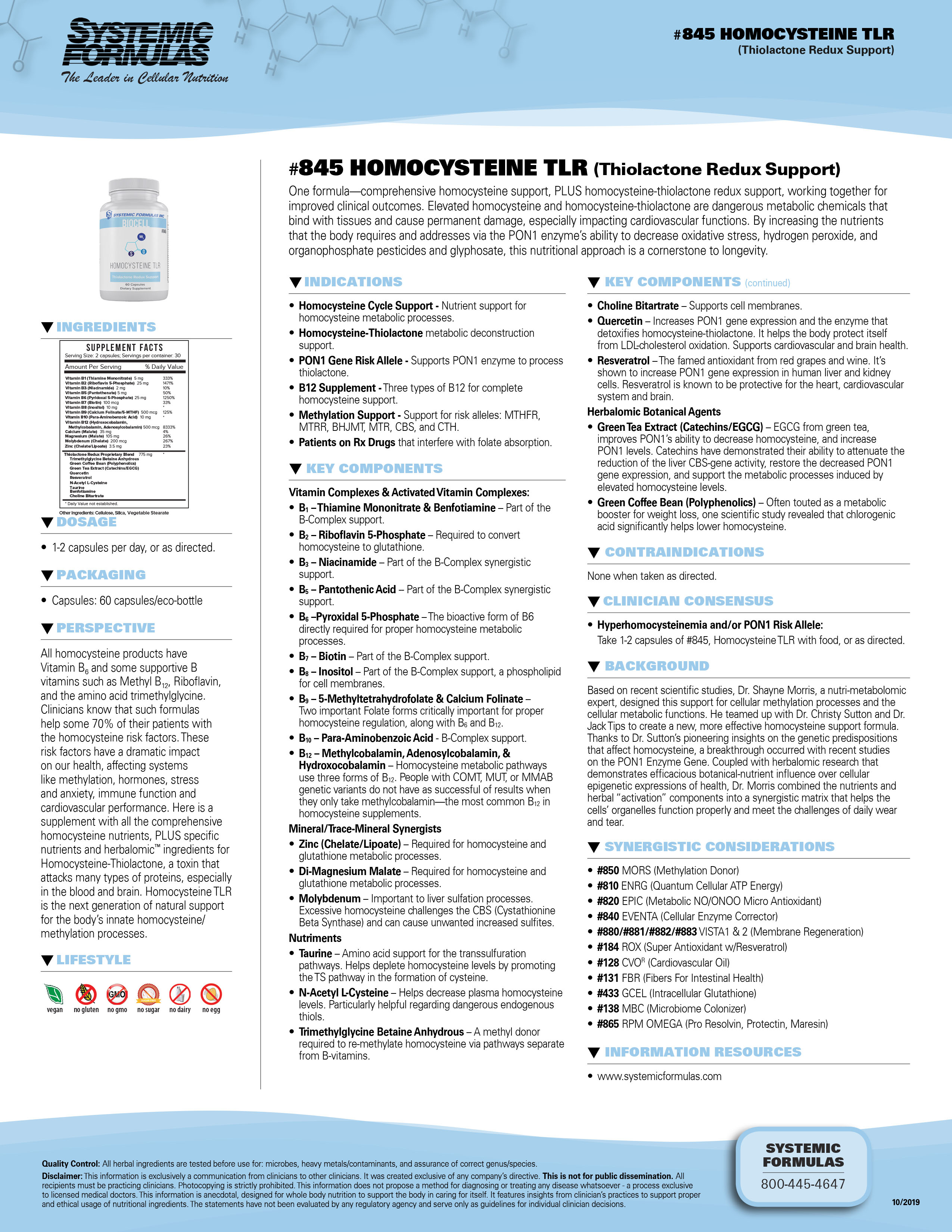 845-HomoCysteine TLR