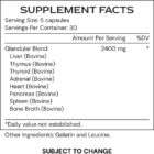 OrganGenic - supplement facts - J23 subject to change
